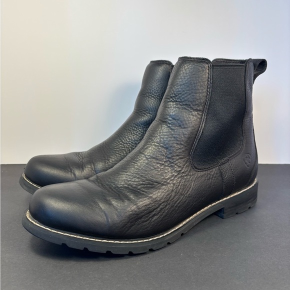 Ariat Men’s Leather Chelsea Boots Black Size 11D | Rugged Pull-On Ankle Boot - Picture 1 of 8
